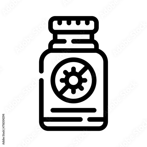 antibacterial line icon