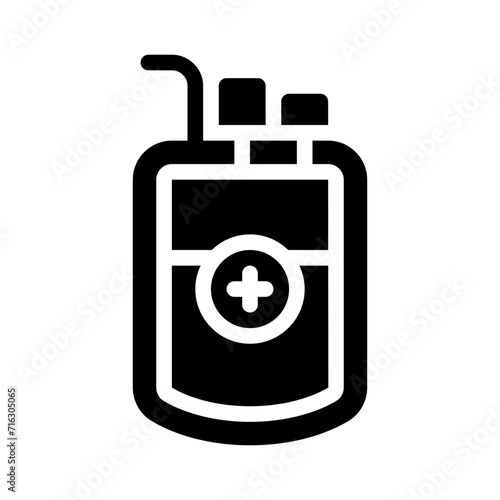 blood bag glyph icon