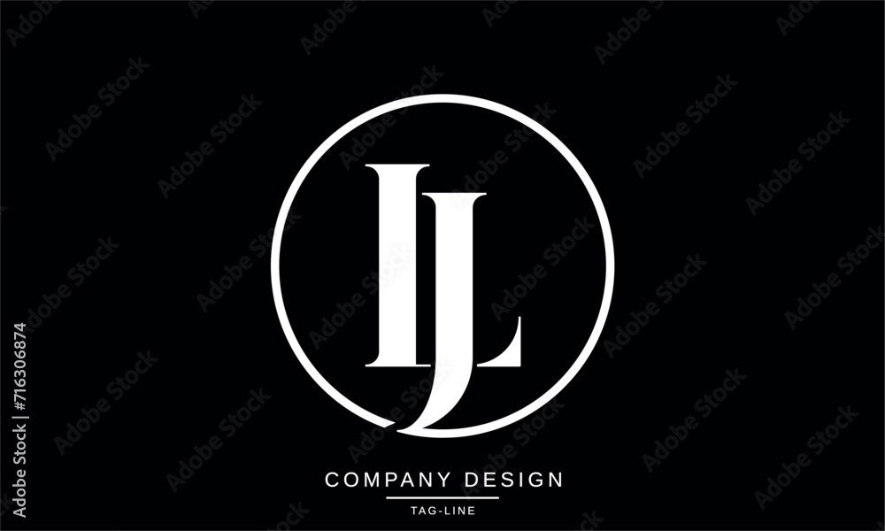 JL, LJ, Abstract Letters Logo Monogram JL, LJ, Abstract Letters Logo Monogram