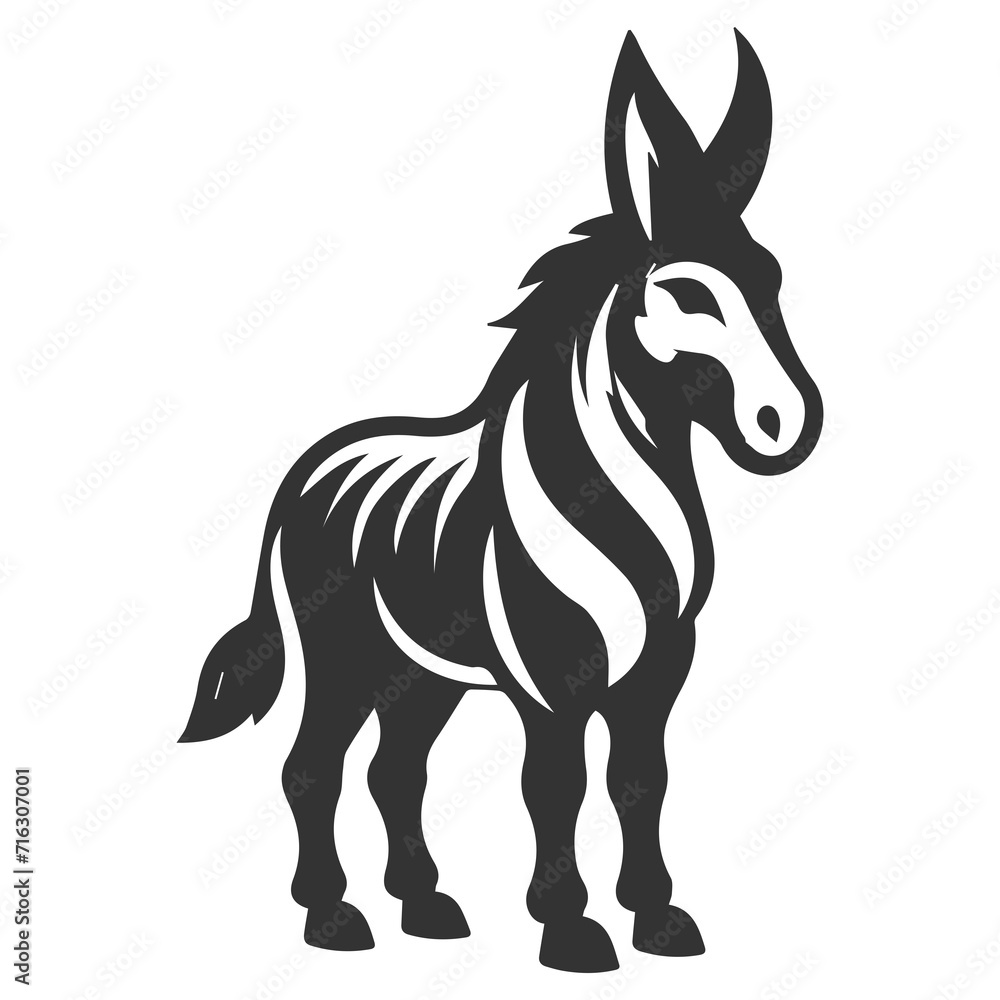 Horse, Donkey, Mule, Silhouette, Drawing, Mane, Black And White , Live, Donkey, Mule, Silhouette