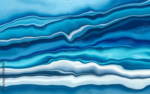 Blue and white liquify background with waves wallpaper and backdrop for artwork. Hand painted liquify background. 