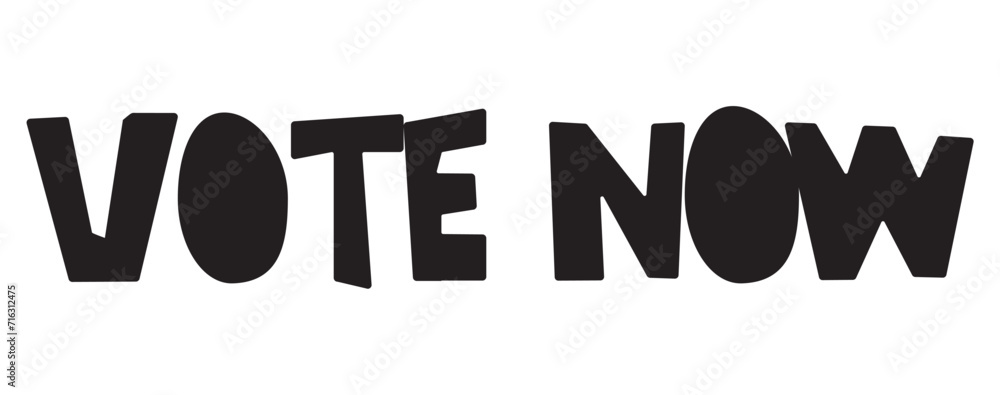 Vote now. Vector illustration. Flat design on white background. - obrazy, fototapety, plakaty 