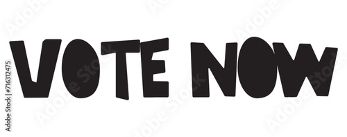 Vote now. Vector illustration. Flat design on white background.