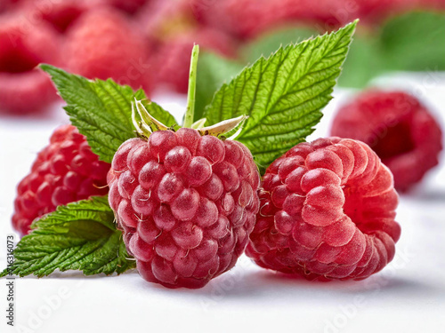 Raspberry High resolution images on white background