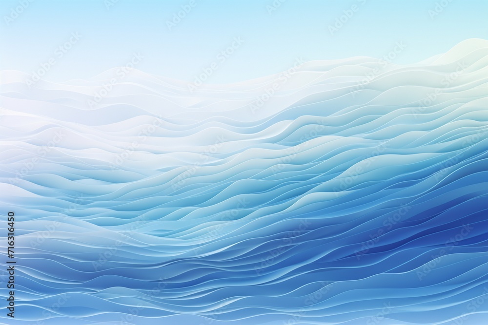 abstract blue background with smooth wavy lines.