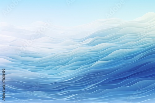 abstract blue background with smooth wavy lines. © Gallery BD