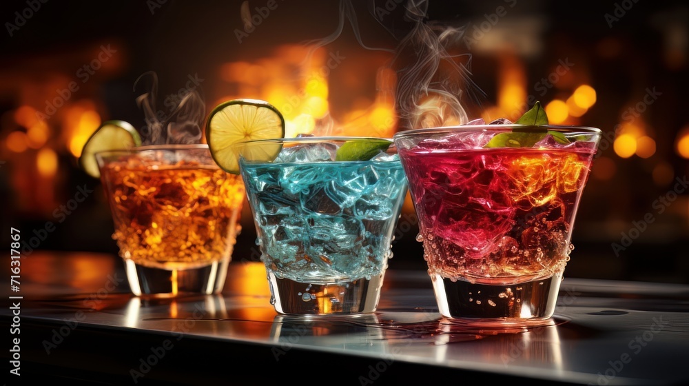 Fototapeta premium colorful stunning realistic mocktails