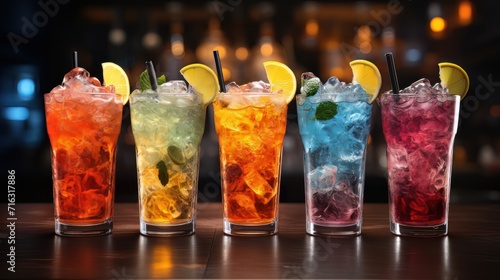 colorful stunning realistic mocktails