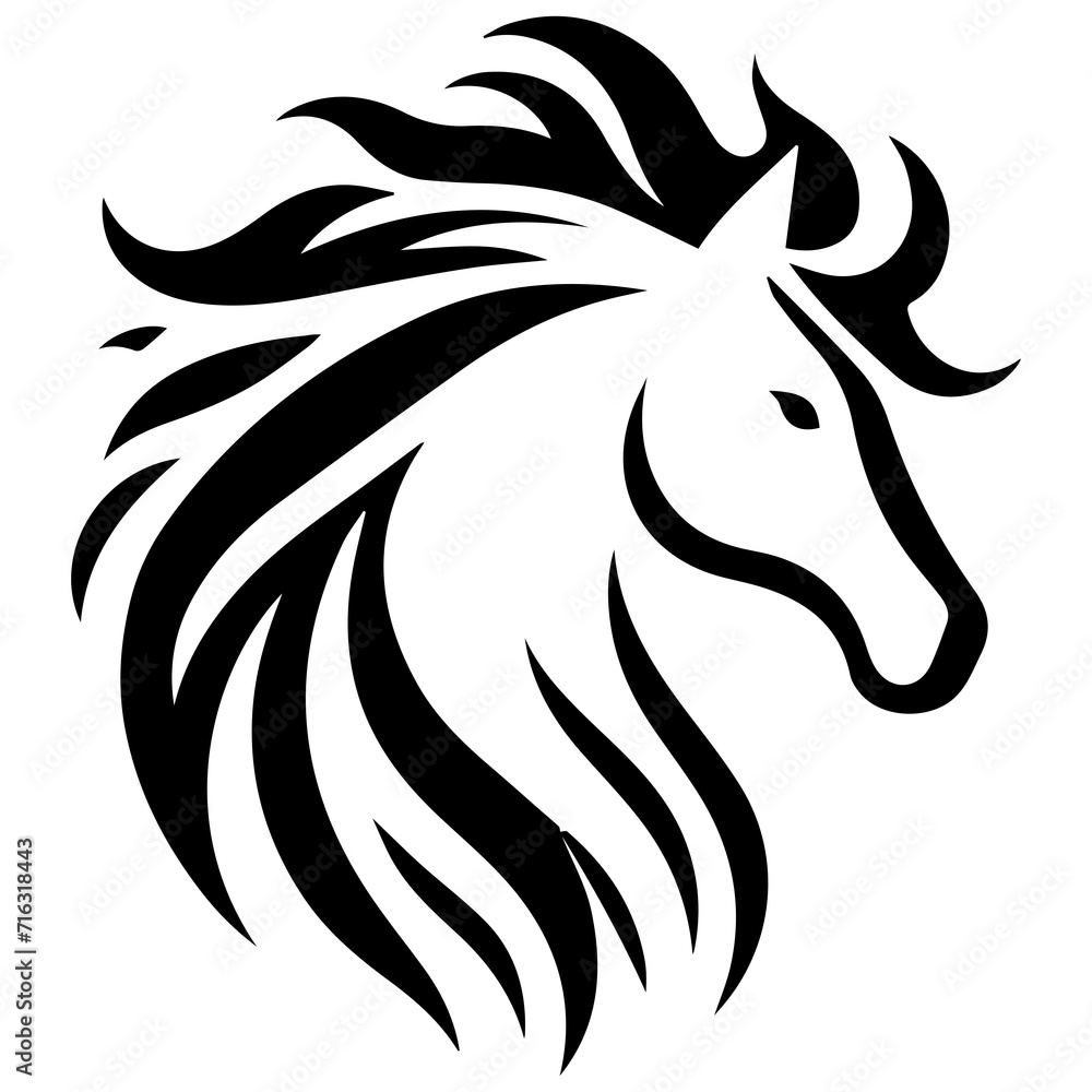 Horse Silhouette, horse, horse, animals, monochrome