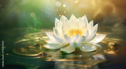 The lotus flower is white, very beautiful, with the right amount of light, making this lotus more beautiful in terms of viewing, wallpaper