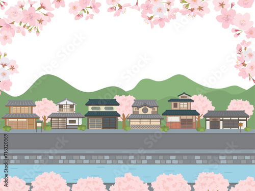 春の町家の風景