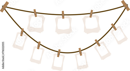 Hanging Polaroid Photo Frame On String