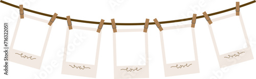 Hanging Polaroid Photo Frame On String