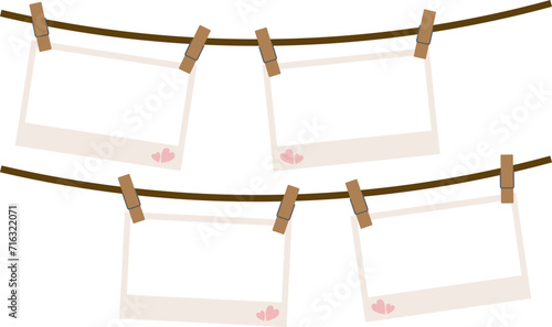 Hanging Polaroid Photo Frame On String