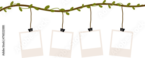 Hanging Polaroid Photo Frame On String