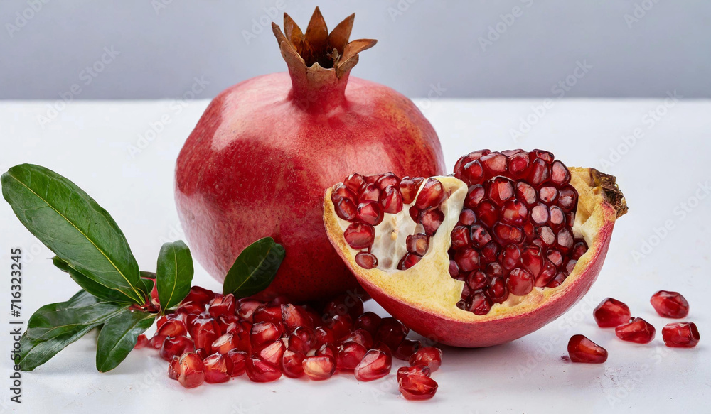 pomegranate isolated on white background pomegranate isolated on white background