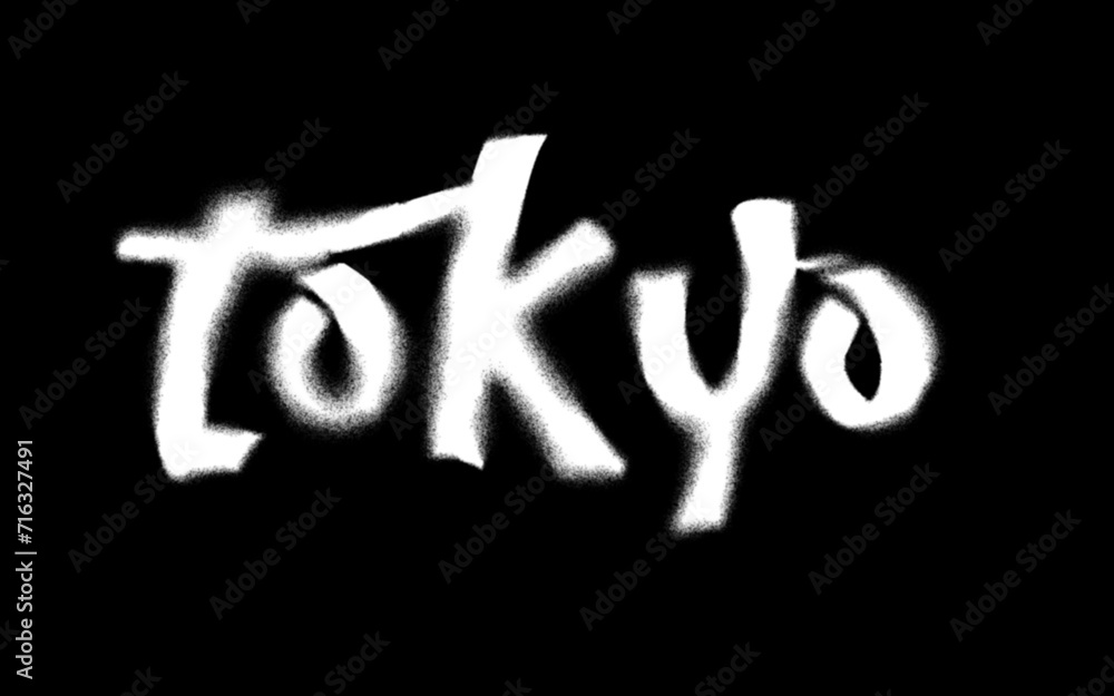 Tokyo Street art Graffiti, spray print, break the rules, typography vector art Tokyo Street art Graffiti, spray print, break the rules, typography vector art
