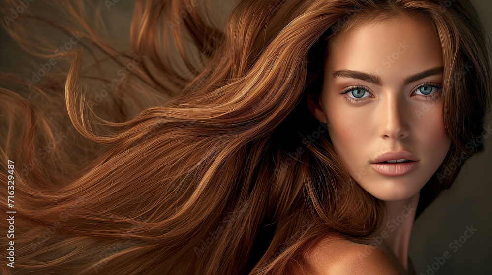 a beauty model with long and flowing hair a beauty model with long and flowing hair