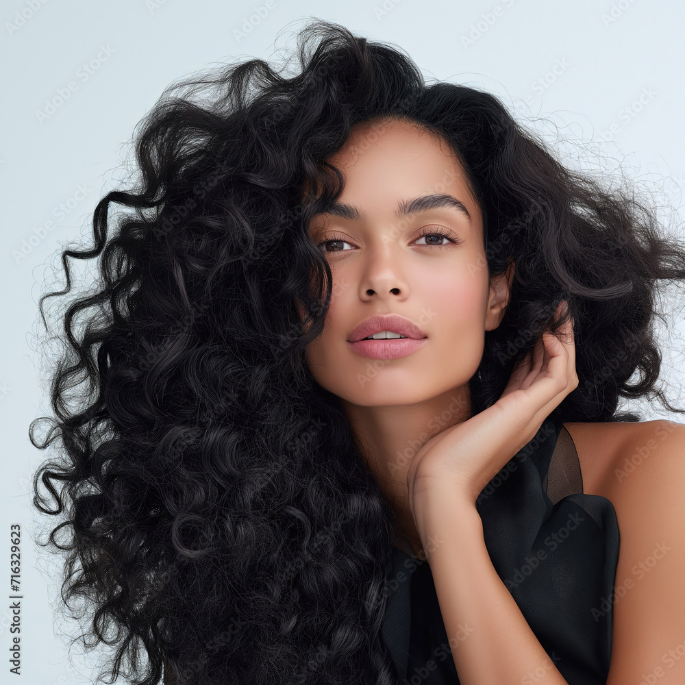 beauty model with thick and luscious hair beauty model with thick and luscious hair