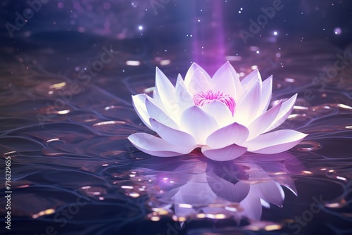 The lotus flowers are purple  very beautiful  with just the right amount of light