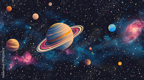 Planets in space