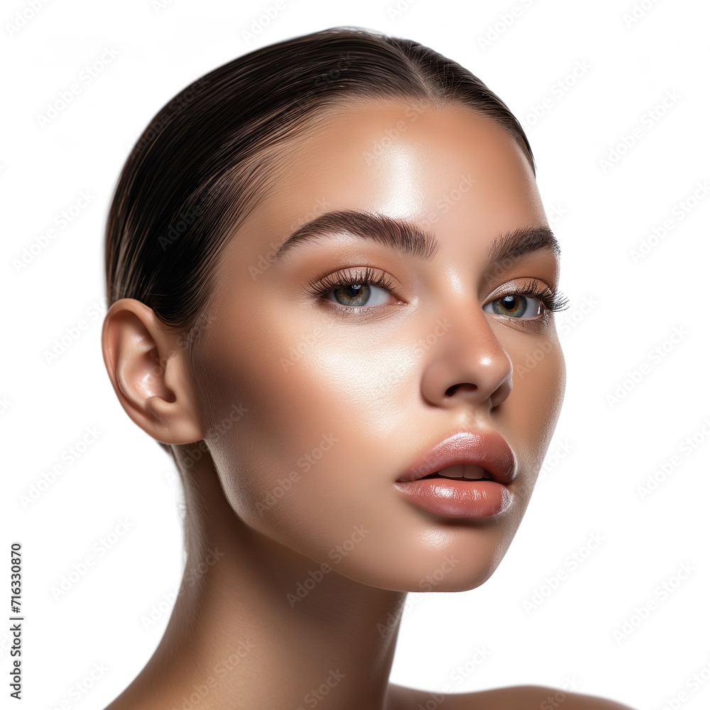 a high-quality image of a beauty model showcasing flawless facial skin a high-quality image of a beauty model showcasing flawless facial skin