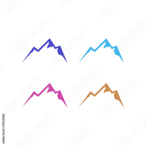 Extreme Travel Hills Mountains Sign Symbol Logo Vector