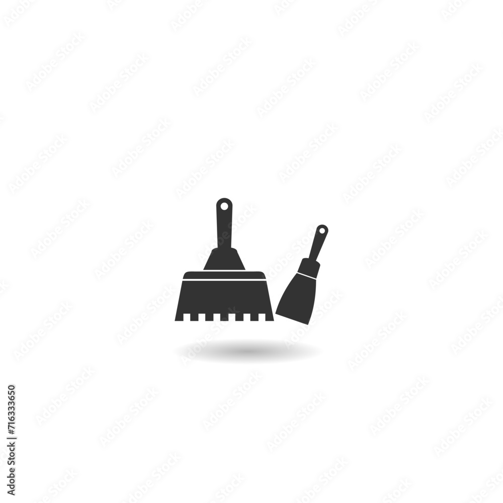 Obraz premium Putty knives icon with shadow