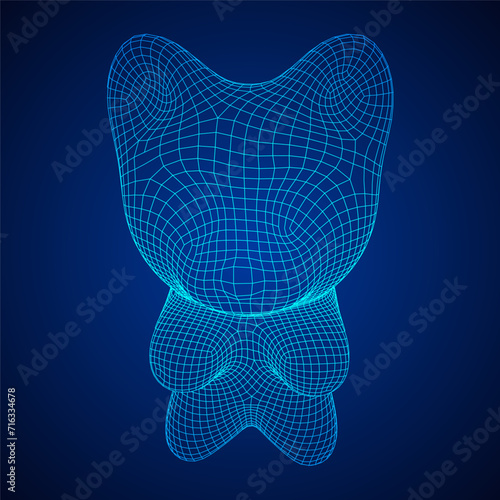 Gummy bear. Jelly fruit candy