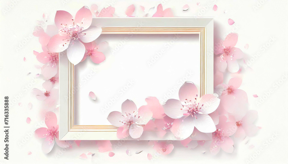 桜のフレーム,Generative AI AI画像 桜のフレーム,Generative AI AI画像