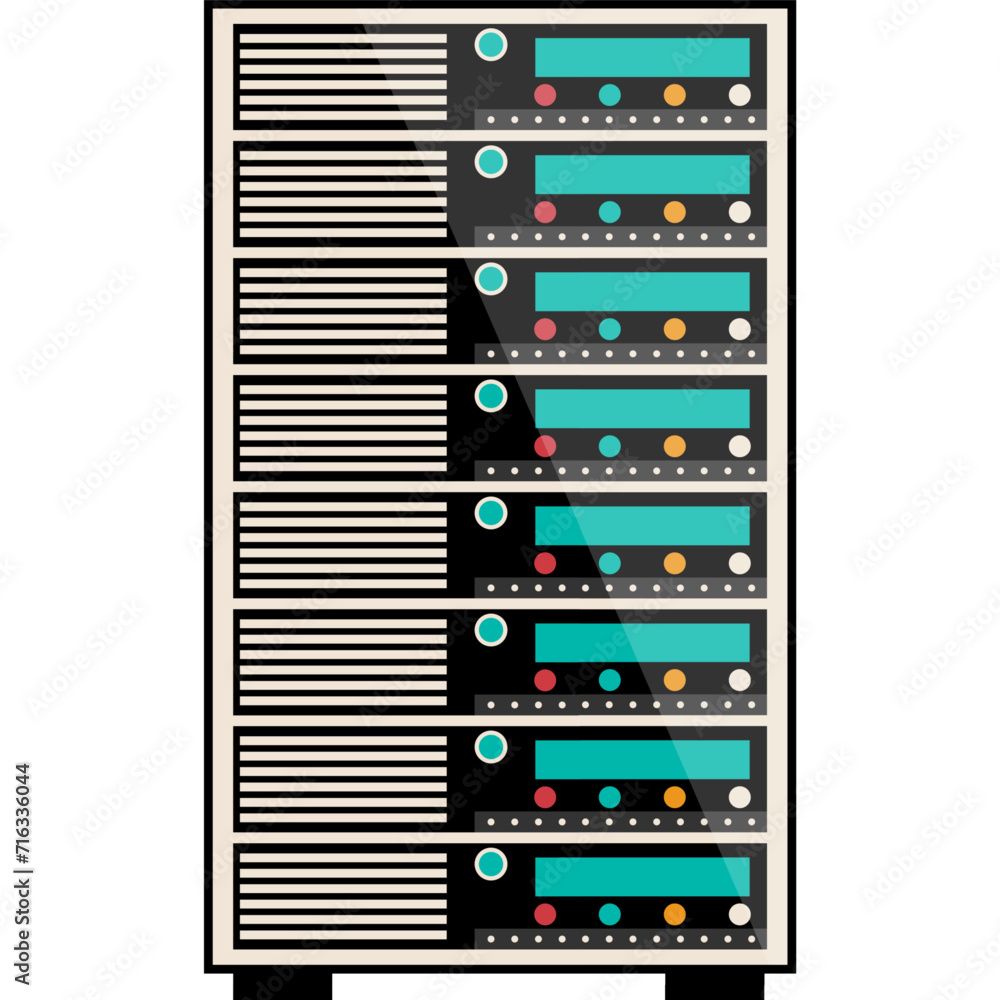 Data icon supercomputer vector big cloud warehouse Data icon supercomputer vector big cloud warehouse