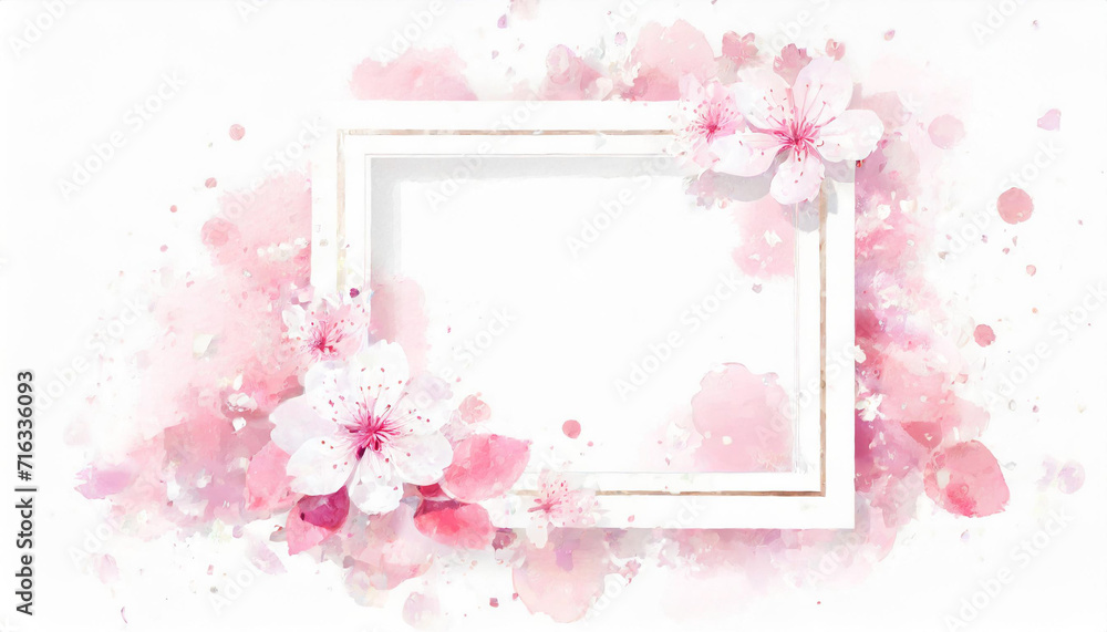 桜のフレーム,Generative AI AI画像 桜のフレーム,Generative AI AI画像