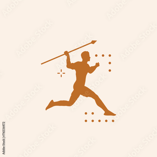 Javelin thrower silhouette, Javelin thrower SVG, Javelin thrower vector