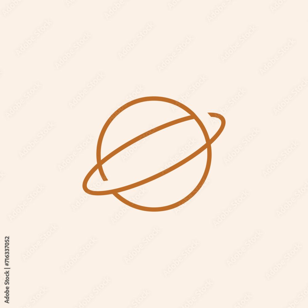 Planet Saturn with planetary ring system flat vector icon for astronomy apps and websites Planet Saturn with planetary ring system flat vector icon for astronomy apps and websites