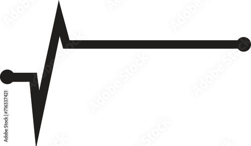 heart rate pulse, icon medicine logo, vector heartbeat heart rate icon, audio sound radio wave amplitude spikes