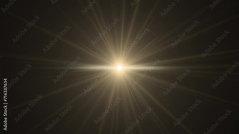 Isolated Centered Light Ray Lens Flare Loop Isolated Centered Light Ray Lens Flare Loop