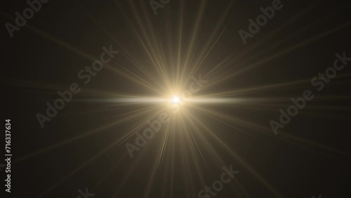 Isolated Centered Light Ray Lens Flare Loop