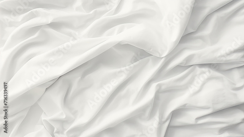  the white sheets of a bed,  photo