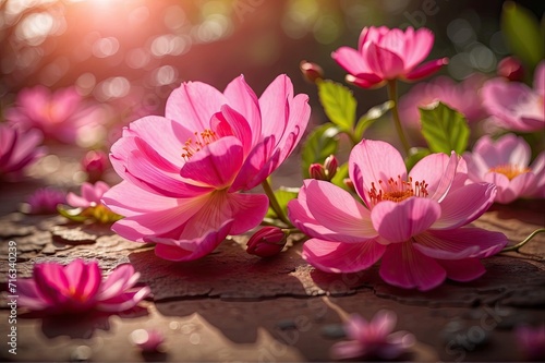 Blushing Beauties  Macro Capture of Pink Blooms in Full Glory