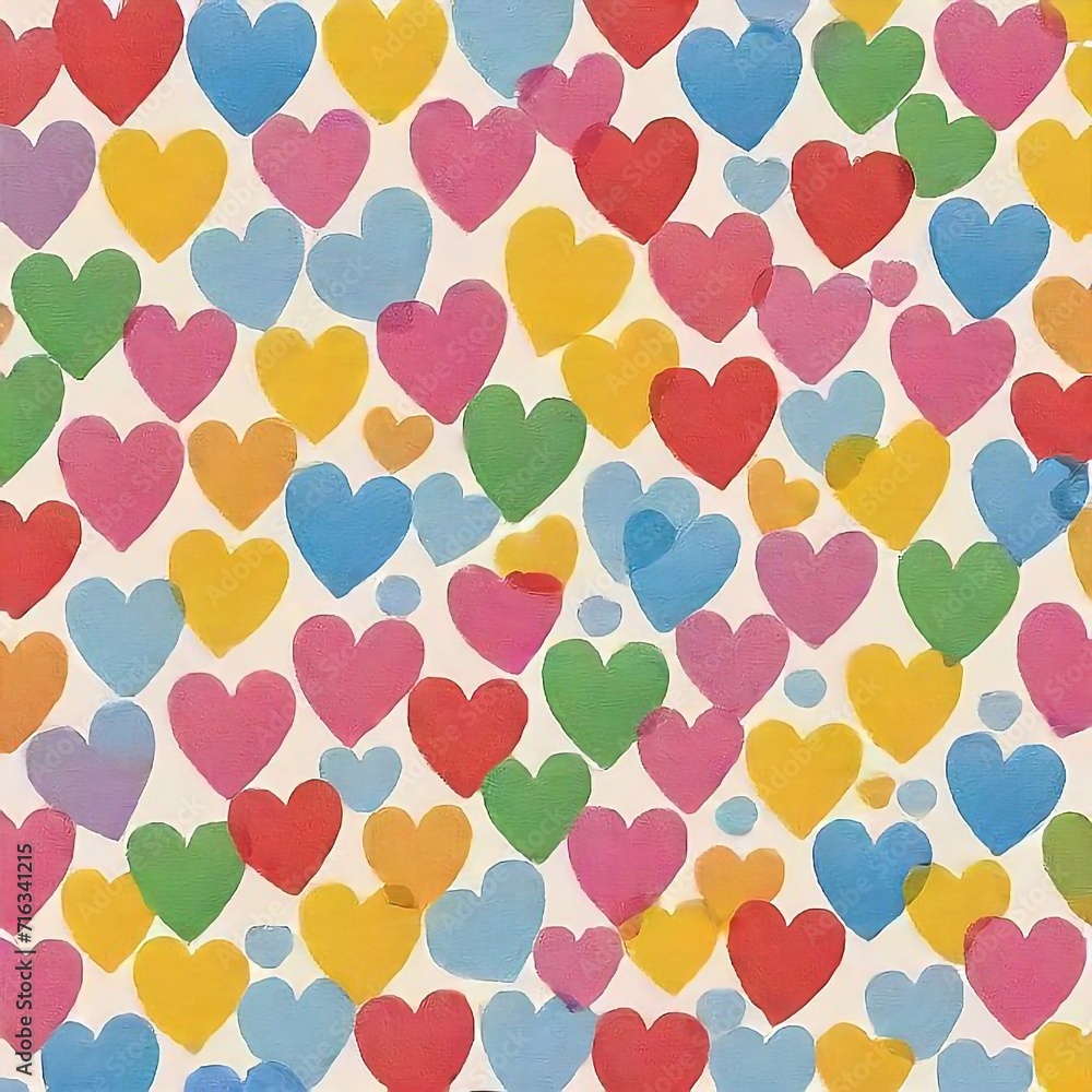 Colorful Rain of candy hearts on a white background Colorful Rain of candy hearts on a white background