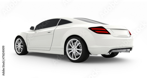 White sports car on white or transparent background © Miquel