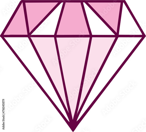 diamond icon, symmetrical, geometric details, icon