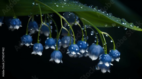 Lily of the valley or weeping lilly pilly with rain drops photo