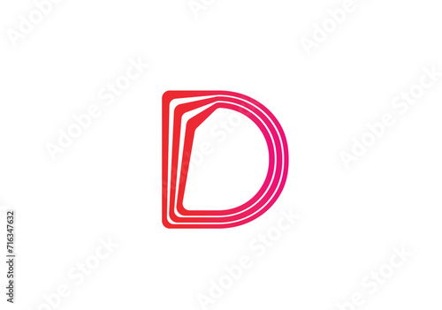 D style logo , Vector Logo Letter D letter concept technology logo design vector , Letter pixels initial design template, Letter on logo icon set