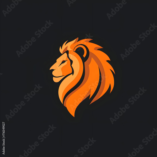 lion logo illustration,Generative AI