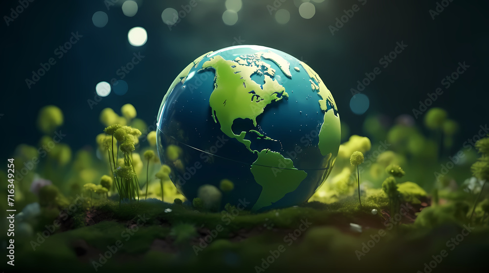 Obraz premium World environment day concept ecology protection environment, environmental protection background