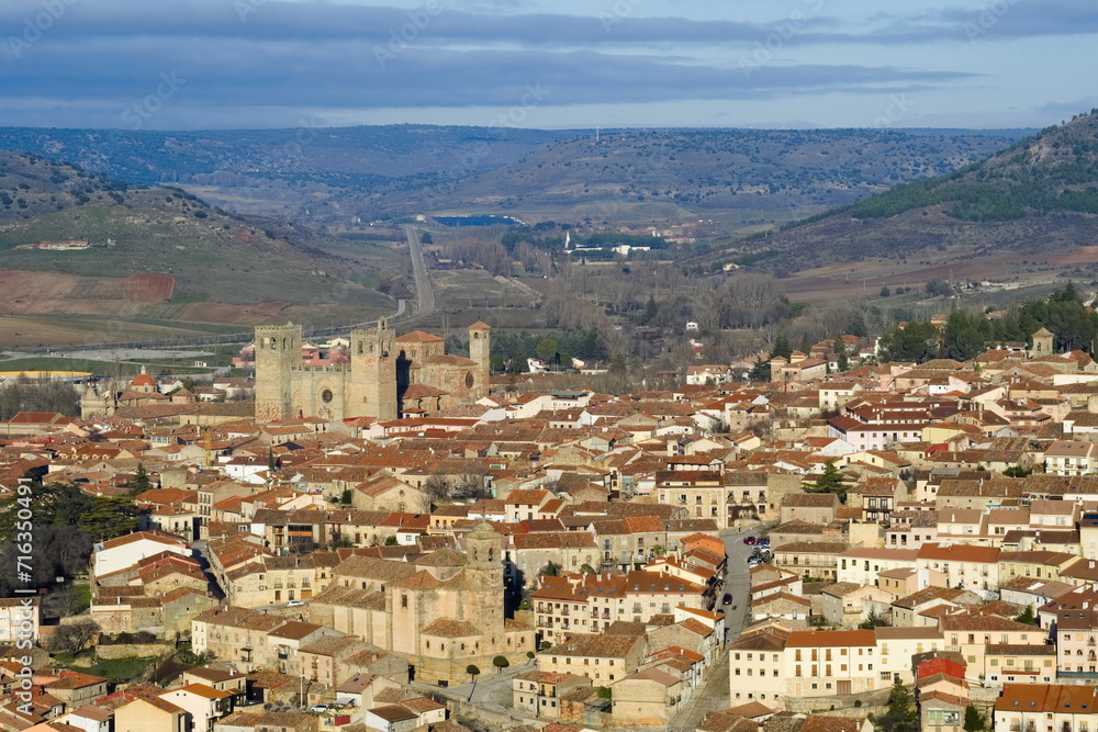 view of the city of siguenza with the cathedral of santa maria standing out