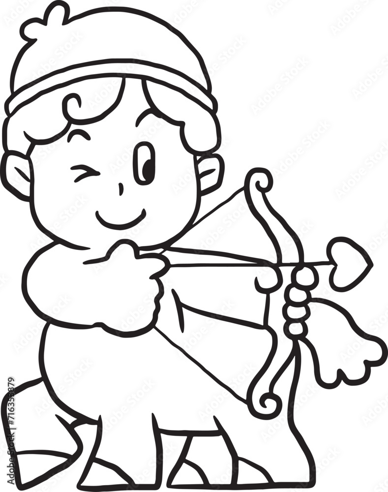 Fototapeta premium mascot romance youth valentine sketch