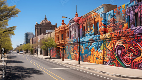 town in the city, Unity and Diversity: A City's Canvas Comes to Life, powerful messages of the murals, focusing on themes of unity, cultural identity, and artistic expression, evoking a sense