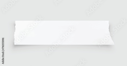 Torn paper edges. Ripped paper texture. Paper tag. White paper sheet for background with clipping path. Vector illustration.